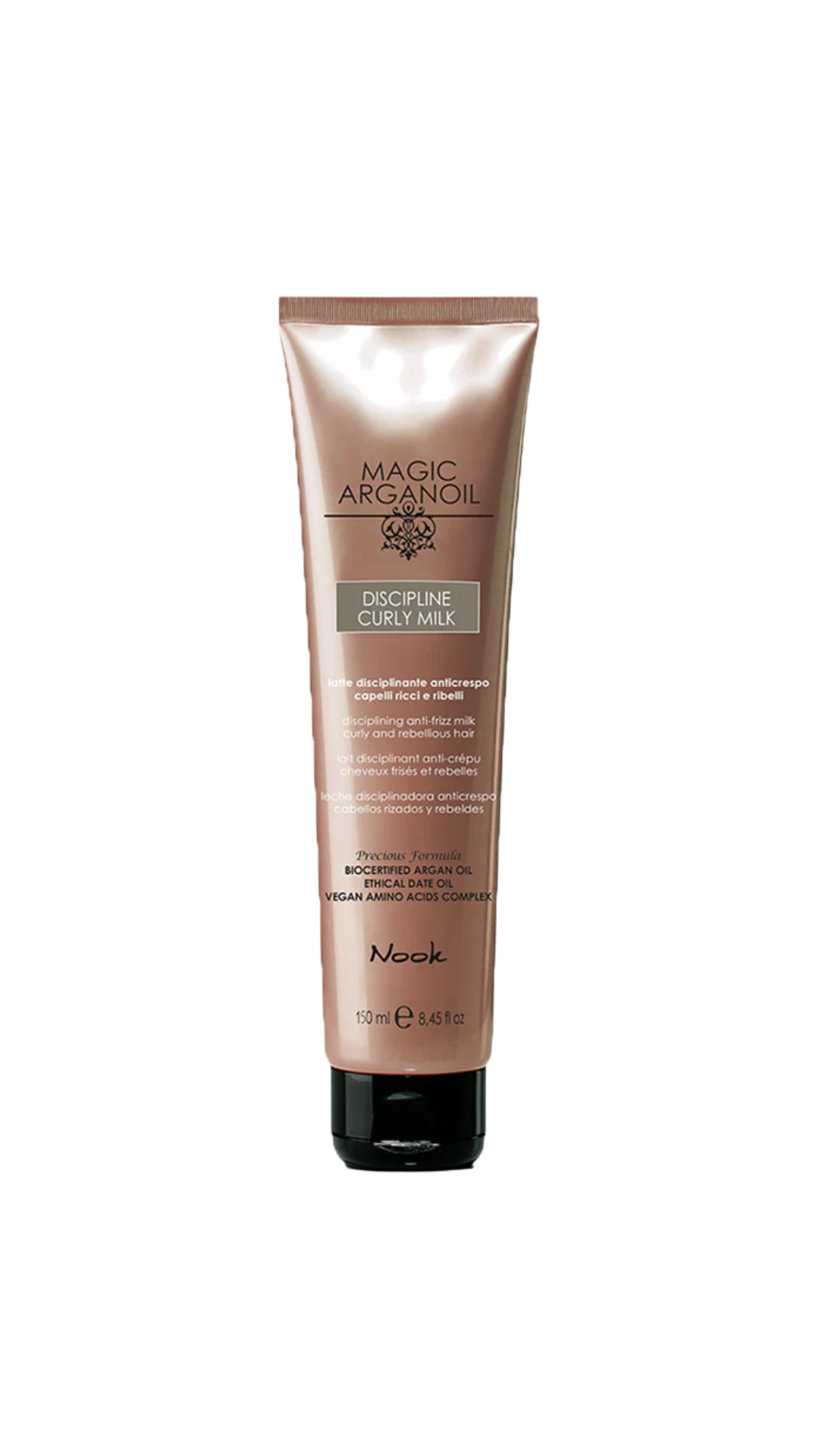 NOOK MAGIC ARGANOIL DISCIPLINE CURLY MILK PIENELIS GARBANOTIEMS PLAUKAMS